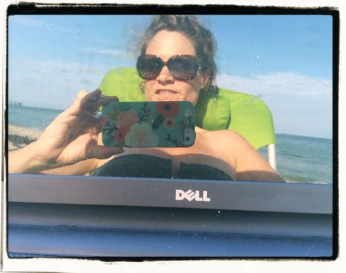 No so much a selfie as sign of how bad the glare on the laptop screen can be. c Elissa Field